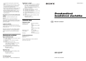 Manuál Sony MV-02HP Sluchátka