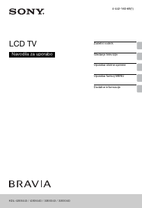 Priročnik Sony Bravia KDL-32EX343 LCD-televizor