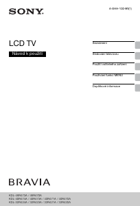 Manuál Sony Bravia KDL-40R474A LCD televize