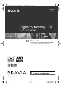Návod Sony Bravia KDL-40U2530 LCD televízor
