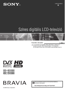 Használati útmutató Sony Bravia KDL-40V2000 LCD-televízió