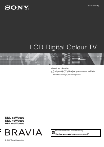 Návod Sony Bravia KDL-46W3000 LCD televízor
