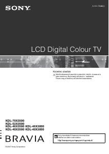 Használati útmutató Sony Bravia KDL-46X3000 LCD-televízió