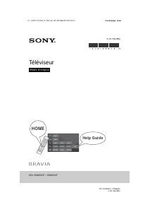Mode d’emploi Sony Bravia KDL-50W660F Téléviseur LCD