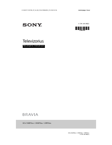 Vadovas Sony Bravia KDL-50WF660 Skystakristalis televizorius