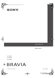 Mode d’emploi Sony Bravia KLV-46Z550A Téléviseur LCD