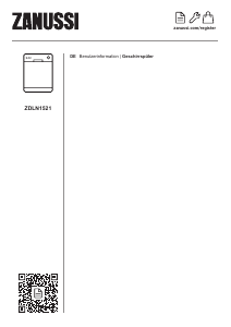 Bedienungsanleitung Zanussi ZDLN1521 Geschirrspüler