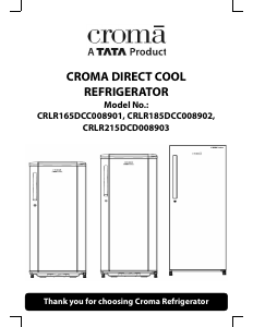 Handleiding Croma CRLR165DCC008901 Koelkast