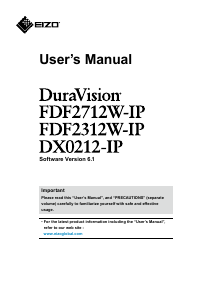Manual Eizo DuraVision FDF2712W-IP LCD Monitor