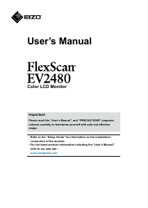 Manual Eizo FlexScan EV2480 LCD Monitor