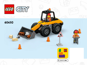 Handleiding Lego set 60450 City Gele wiellader