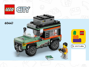 Handleiding Lego set 60447 City 4x4 terreinwagen voor in de bergen