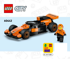 Handleiding Lego set 60442 City F1 coureur met McLaren racewagen