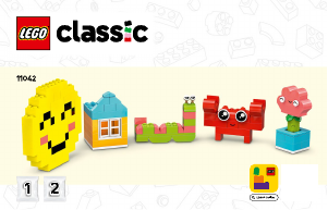 Vadovas Lego set 11042 Classic Linksma kūrybiška dėžė