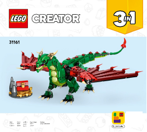 Instrukcja Lego set 31161 Creator Średniowieczny smok