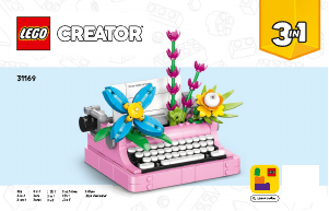 Handleiding Lego set 31169 Creator Typemachine met bloemen