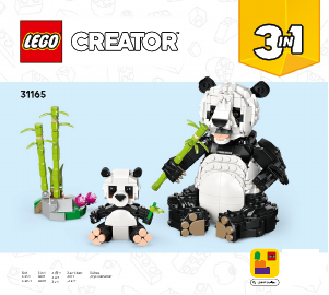 Handleiding Lego set 31165 Creator Wilde dieren: pandafamilie