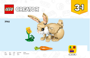 Handleiding Lego set 31162 Creator Lief konijn