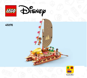 Rokasgrāmata Lego set 43270 Disney Vaianas piedzīvojumu kanoe
