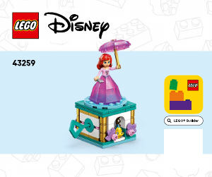Vadovas Lego set 43259 Disney Besisukanti Arielė