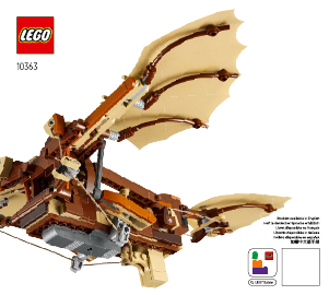 Rokasgrāmata Lego set 10363 Icons Leonardo da Vinči lidaparāts