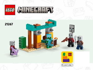Rokasgrāmata Lego set 21267 Minecraft Laupītāju tuksneša patruļa