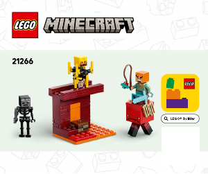 Rokasgrāmata Lego set 21266 Minecraft Nether lavas kauja