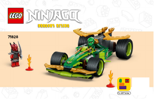 Handleiding Lego set 71828 Ninjago Lloyds pull-back racewagen