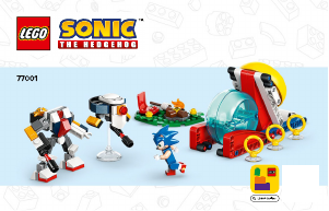 Vadovas Lego set 77001 Sonic the Hedgehog Sonic kova prie laužo