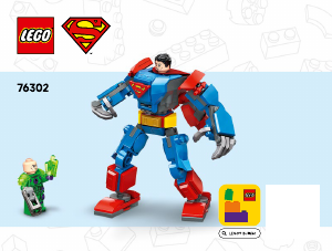 Handleiding Lego set 76302 Super Heroes Superman mecha vs. Lex Luthor