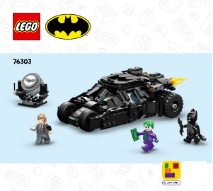 Vadovas Lego set 76303 Super Heroes Betmeno Tumbler prieš Dviveidį ir Džokerį