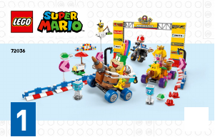 Handleiding Lego set 72036 Super Mario Mario Kart – Baby Peach en grand prix–set