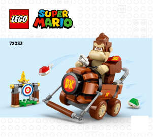 Handleiding Lego set 72033 Super Mario Mario Kart – Donkey Kong en DK Jumbo