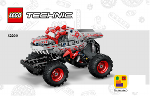 Rokasgrāmata Lego set 42200 Technic Atvelkams Monster Jam ThunderROARus