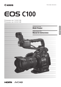 Manual de uso Canon EOS C100 Videocámara