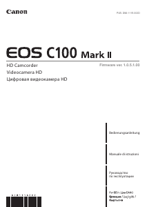 Manuale Canon EOS C100 Mark II Videocamera