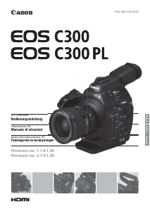 Bedienungsanleitung Canon EOS C300 PL Camcorder