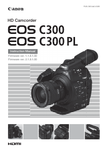 Handleiding Canon EOS C300 PL Camcorder