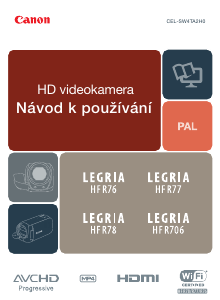 Manuál Canon LEGRIA HF R78 Videokamera