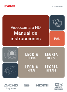 Manual de uso Canon LEGRIA HF R78 Videocámara