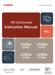 Manual Canon LEGRIA HF R87 Camcorder
