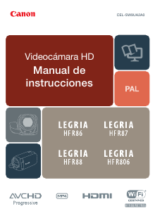 Manual de uso Canon LEGRIA HF R87 Videocámara