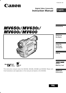 Handleiding Canon MV600i Camcorder