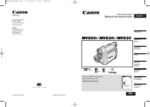 Manual de uso Canon MV850i Videocámara