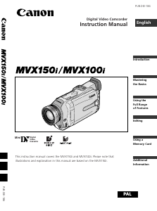 Manual Canon MVX100i Camcorder