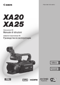 Manuale Canon XA20 Videocamera