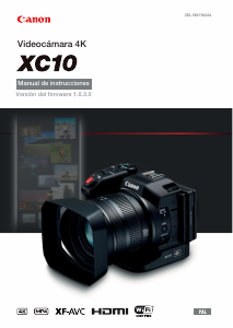 Manual de uso Canon XC10 Videocámara