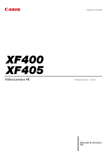 Manuale Canon XF405 Videocamera
