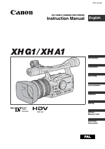 Manual Canon XH A1 Camcorder