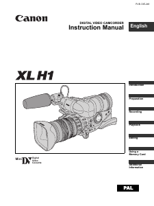 Handleiding Canon XL H1A Camcorder